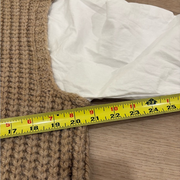 River Island Cable Knit Hybrid Shirt Dress in Beige - Picture 9 of 10